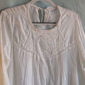 Novica XL delicate India cotton tunic blouse